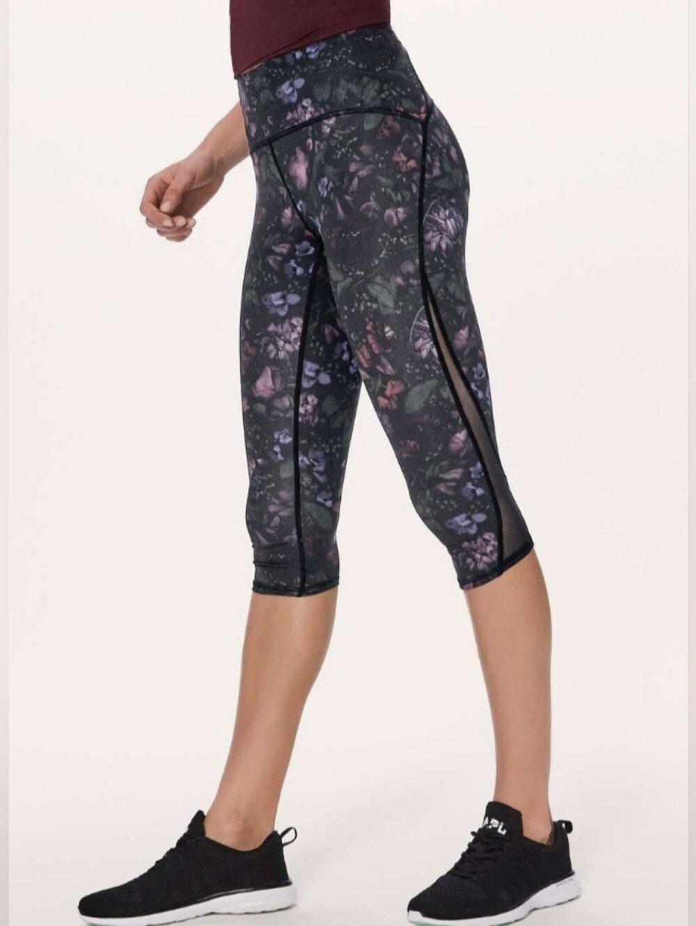 Lululemon Train Times Crop (17") Frozen Flourish Multi / Black